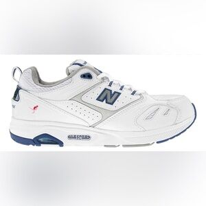 New Balance White and Blue Athletic Shoes